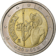 Espagne, Juan Carlos I, 2 Euro, Don Quichotte, 2005, Madrid, SPL, Bimétallique - Spanje