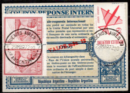 ARGENTINE ARGENTINA Lo16u  M$.12 / 1 PESO + Stamps 88 Pesos International Reply Coupon Reponse Antwortschein IRC IAS - Entiers Postaux