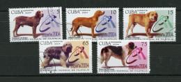 CUBA -  CHIENS  N°Yt 4162/4166 Obli. - Used Stamps