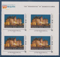 Château Pape Clément Pessac 10ème Salon Philatélique 4 Tvp Lettre Prioritaire 20g Le Château La Nuit Coin De Feuille - Unused Stamps