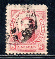 ARGENTINA 1891 BERNARDINO RIVADAVIA CENT. 8c USATO USED OBLITERE' - Oblitérés