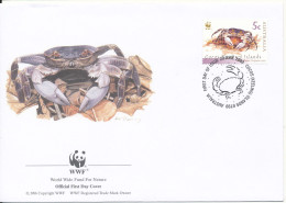 Australia (Cocos Keeling Islands) FDC WWF Cover 20-6-2000 With Crab And Panda On The Stamp - FDC
