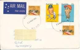 Australia Cover Sent Air Mail To Germany DDR 30-3-1981 Topic Stamps - Storia Postale