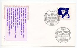 Germany 1990 FDC Scott 1616 Actress Kathe Dorsch - 1981-1990