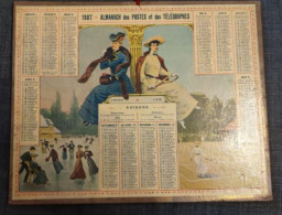 Calendrier PTT ALMANACH 1907 Des Postes Et Télégraphes 45 Loiret - L'hiver L'été - Oberthur - Formato Grande : 1901-20