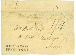 P2908 - GREAT BRITAIN PREPHILATELIC FRONT OF COVER, BUT.. WITH HAND PAINTED INSIDE!! FROM BALLANTRAE PENNY POST (SCARCE) - ...-1840 Vorläufer