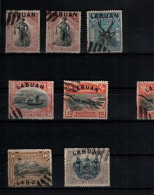 ! Lot Of 13 Old Stamps From Labuan, Malaysia - Autres & Non Classés