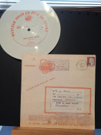 Marianne De Decaris 1263 Sur Pochette De Disque Souple, Cafés Maurice.Tarif 06/01/1959 0,25 Fr. Très Rare - 1960 Marianne Van Decaris