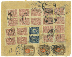 P2918 - RUSSIA/UKRAINA VERY NICE MIXED FRANKING COVER FROM KIEV (REGISTERED) TO ITALY 1922 - Covers & Documents