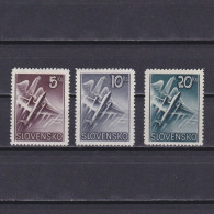 SLOVAKIA 1940, Sc# C7-C9,  Air Mail, Plane In Fligh, MH - Neufs