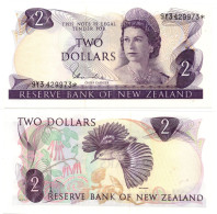 New Zealand Two (2) Dollars Replacement QEII ND 1967-1981 Hardie Sign P-164d UNC - Nouvelle-Zélande