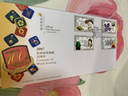Hong Kong Stamp FDC 2007 Scout - Covers & Documents