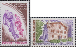 Andorra - French Post 309,310 (complete Issue) Unmounted Mint / Never Hinged 1980 Radmeisterschaft, Town Hall - Carnets