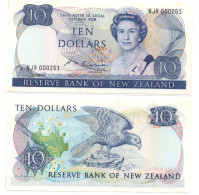 New Zealand Ten Dollars QEII ND 1989-1992 Russell Sign P-172 EF - New Zealand