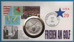 USA NUMISLETTER 1 DOLLAR 1991 American Silver Eagle Silver 0.999 Argent KM# 273 - Non Classificati
