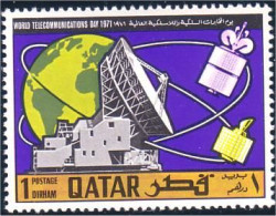 750 Qatar Satellite Tracking Telecommunications MNH ** Neuf SC (QAT-11a) - Qatar