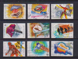 AUSTRALIA    2001    Australian  Rock  And  Pop   Set  Of  9    USED - Used Stamps