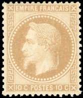 * 28A - 10c. Bistre. TB. - 1863-1870 Napoleon III Gelauwerd