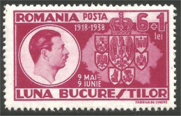 766 Roumanie 1938 Roi King Carol II MNH ** Neuf SC (ROU-154) - Neufs