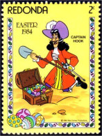 756 Redonda Disney Paques Easter Capitaine Crochet Captain Hook Oeuf Egg MNH ** Neuf SC (RED-22c) - Easter