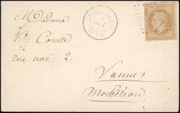 Obl. 28 - LE WASHINGTON. 10c. Lauré Obl. ARAN S/lettre Frappée Du CàD ARMEE DU RHIN - BAV AN Du 8 Octobre 1870 à Destina - Krieg 1870