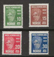 1929 MNH Norway Mi 150-53 Postfris** - Unused Stamps