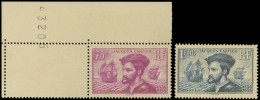 ** 296/297 - Jacques Cartier. 2 Valeurs. 75c. Avec Coin Daté. TB. - Sonstige & Ohne Zuordnung