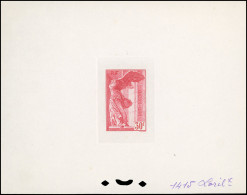 (*) 354a - 30c. Samothrace Rouge. Erreur De Couleur. Epreuve D'atelier Du Poinçon Définitif En Couleur "1415". 3 Pièces - Autres & Non Classés