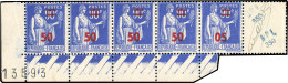 ** 482c - 05 S/90c. Bleu Tenant à Normal Dans Une Bande De 5. CdeF. TB. R. - Other & Unclassified