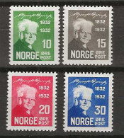 1932 MNH Norway Mi 163-66 Postfris** . - Ungebraucht