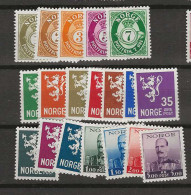 1937 MNH Norway Mi 176-94 Postfris** . - Unused Stamps