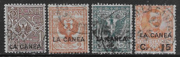 Italia Italy 1905 Estero La Canea Floreale 4val Sa N.3-5,7 US - La Canea