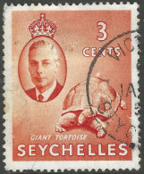 Seychelles. 1952 KGVI. 3c Used. SG 159. M3176 - Seychelles (...-1976)