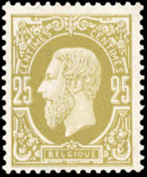 ** COB#32B - 25c. Jaune-olive. Type 1869. Tirage à L'aniline. Dentelé 14. Bon Centrage. TB. - Other & Unclassified