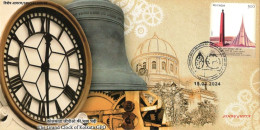 INDIA 2024 THE GRAND CLOCK OF KOLKATA GPO LIMITED EDITION SPECIAL COVER USED RARE - Covers & Documents