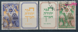 Israel 39-40 Mit Halbtab (kompl.Ausg.) Gestempelt 1950 Jüdische Festtage (10369177 - Usati (con Tab)