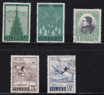 IS061F – ISLANDE – ICELAND – 1957 – VARIOUS ISSUES – Y&T # 272-80 USED - Gebruikt