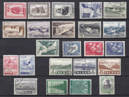 IS062 – ISLANDE – ICELAND – 1956/57 – FULL YEARS SET – Y&T # 258/280 USED 45 € - Oblitérés