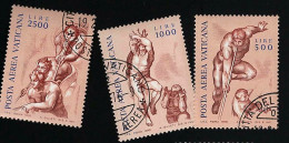 1976 Michel Angelo Michel VA 675 - 677 Stamp Number VA C60 - C62 Yvert Et Tellier VA PA60 - PA62 Used - Used Stamps