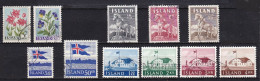 IS062C – ISLANDE – ICELAND – 1958 – FULL YEAR SET – Y&T # 281/91 USED 13,25 € - Gebruikt