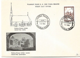 Finland   1952  Centenary  Destruction Of  Vaasa By Fire, The Old Vaasa; Painting By Johan Gustav Hedman  Mi 411 FDC - Brieven En Documenten