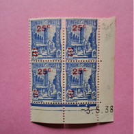 N°205 - 25 C Sur 65 C. Mosqué Bleu - Coin Daté Neuf Gomme D'époque - 03-05-1938 - Ungebraucht