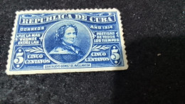 CUBA- 1910--30-  5  C.    DAMGASIZ   NOT GOM - Used Stamps