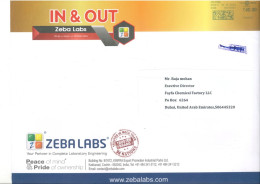 INDIA - 2024 - POSTAL FRANKING MACHINE COVER TO DUBAI.. - Brieven En Documenten