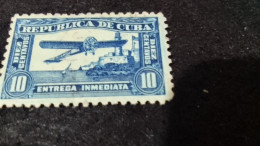CUBA- 1910--35-  10 C.    DAMGASIZ   NOT GOM - Oblitérés