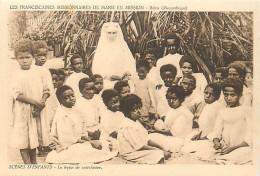 Pays Div-ref EE664-missions -mission -franciscaines Missionnaires - A Beira -mozambique -enfants -lecon De Catechisme  - - Mozambique