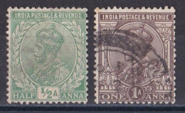 Inde Anglaise  1911-1935  Roi Georges V   Y&T  N °  76  Et  78    Oblitéré - 1911-35 King George V