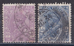 Inde Anglaise  1911-1935  Roi Georges V   Y&T  N ° 113 B  Et  117 B  Oblitérés - 1911-35 King George V