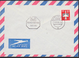 Flugpostmarke 5 ,- M DDR 2967 Auf Luftpostumschlag - 1981-1990