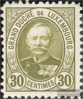 Luxembourg 61D Unmounted Mint / Never Hinged 1891 Adolf - 1891 Adolfo Di Fronte